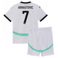 Camiseta Austria Marko Arnautovic #7 Visitante Equipación para niños Eurocopa 2024 manga corta (+ pantalones cortos)